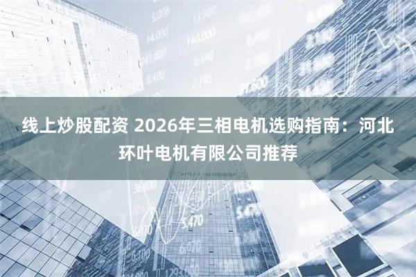 线上炒股配资 2026年三相电机选购指南：河北环叶电机有限公司推荐